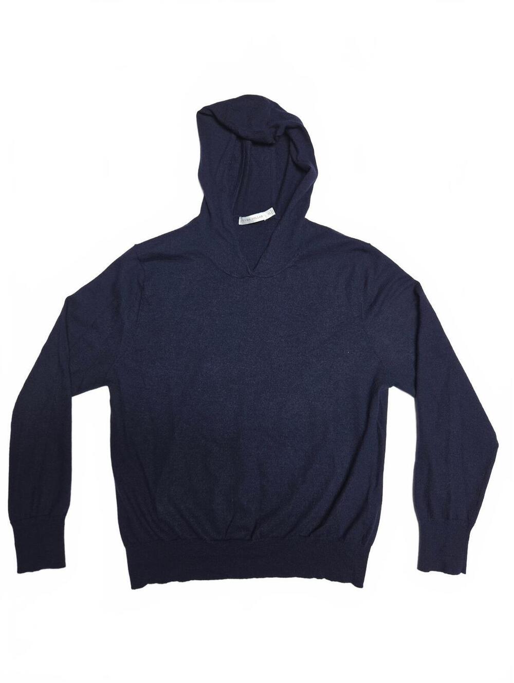 Peter Millar Navy Blue Merino Wool Polyester Pullover Hoodie Mens Size XL